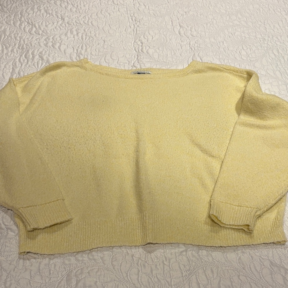 American Eagle Outfitters Women's Soft Yellow Sweater